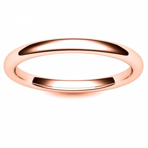 Soft Court Medium -  2 mm (SCSM2-R) Rose Gold Wedding Ring